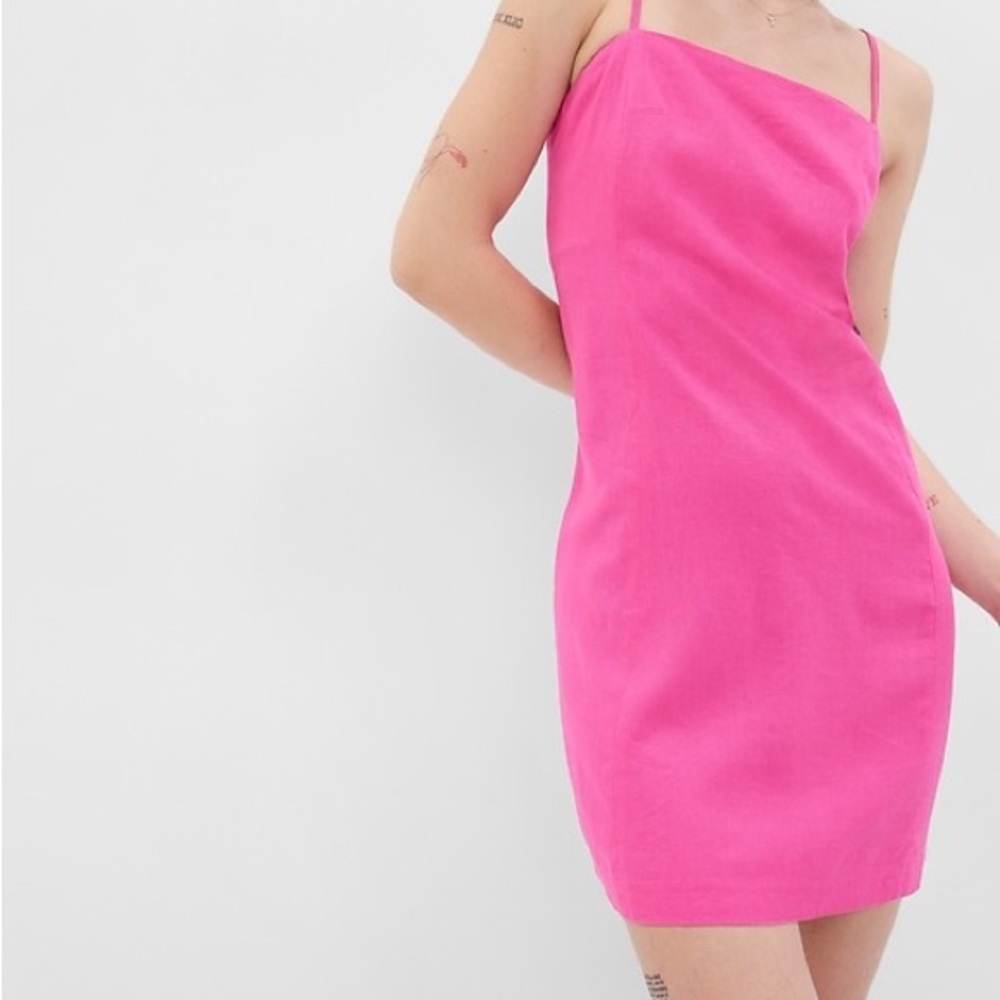GAP Pink Linen Mini Dress